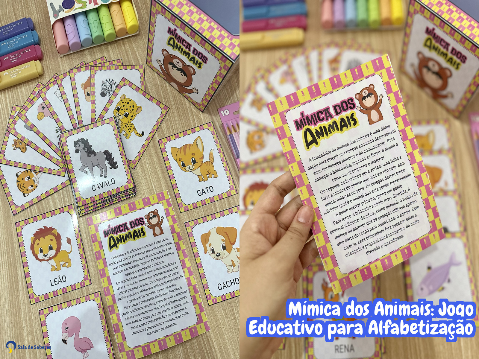 Preview de Mímica dos Animais: Jogo Educativo para Alfabetização