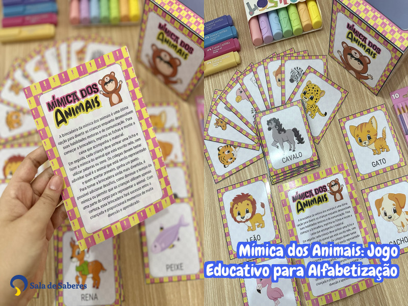 Imagem de Mímica dos Animais: Jogo Educativo para Alfabetização