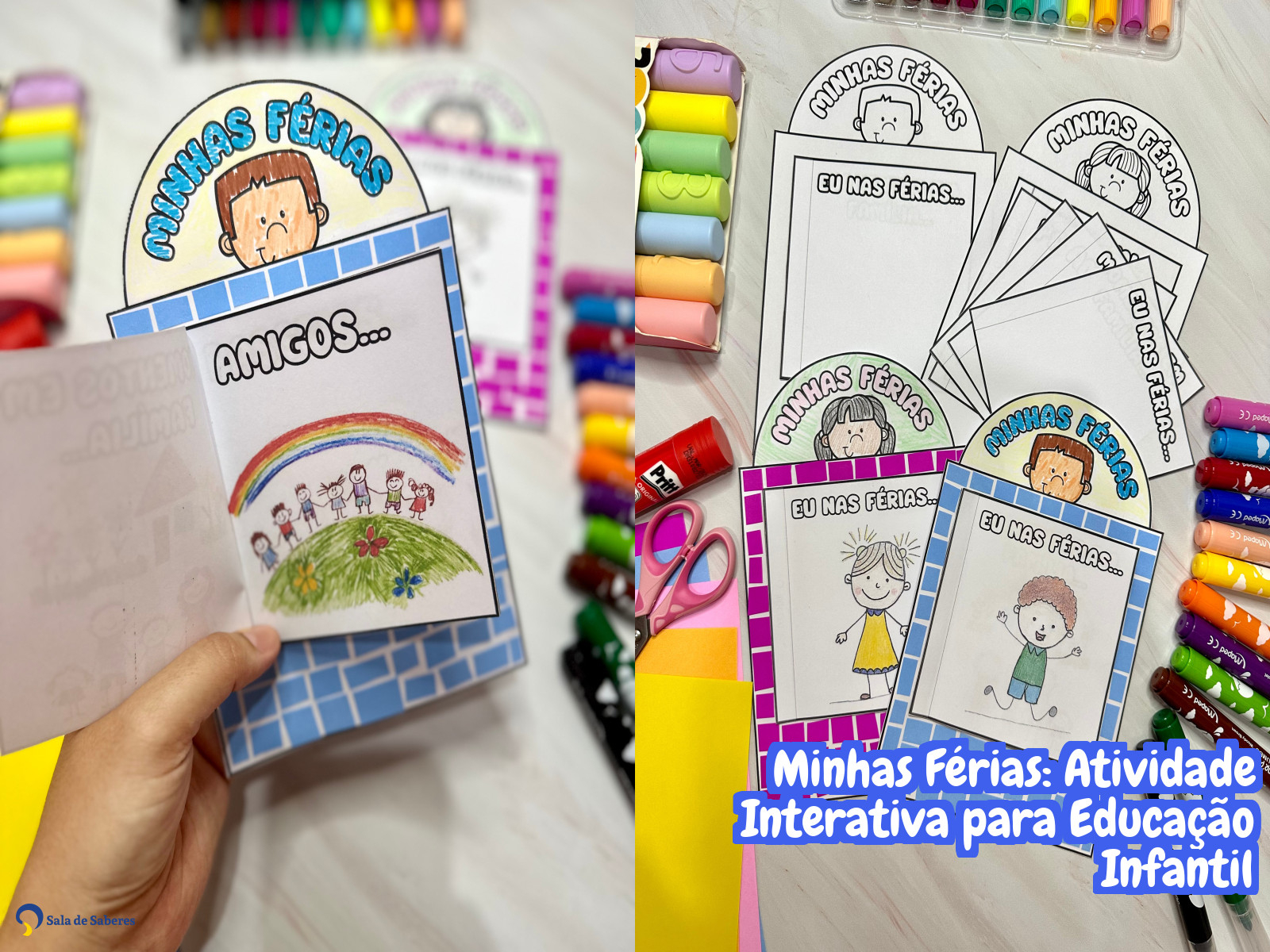 Preview de Minhas Férias: Atividade Interativa para Educação Infantil