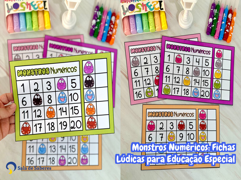 Imagem de Monstros Numéricos: Fichas Lúdicas para Educação Especial