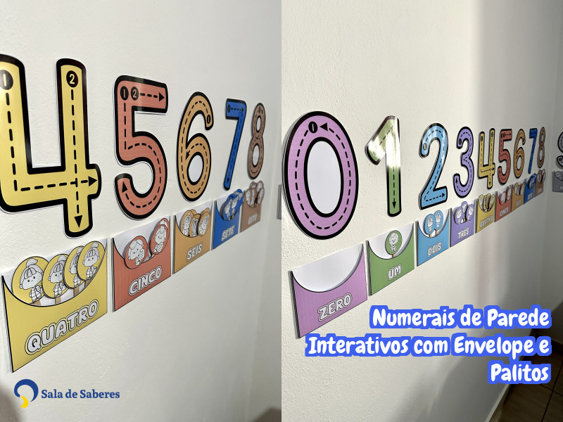 Imagem de Numerais de Parede Interativos com Envelope e Palitos