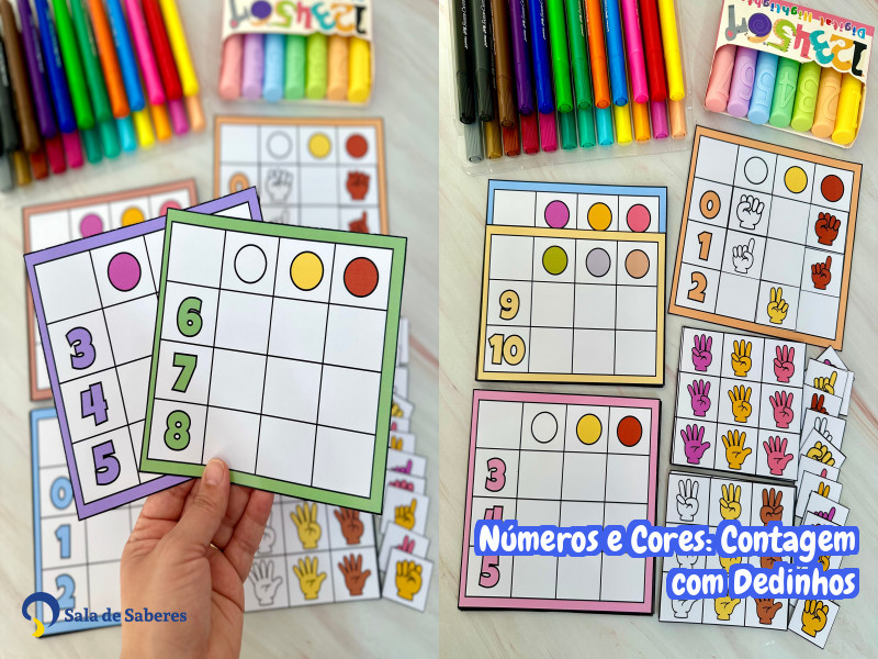 Imagem de Números e Cores: Contagem com Dedinhos