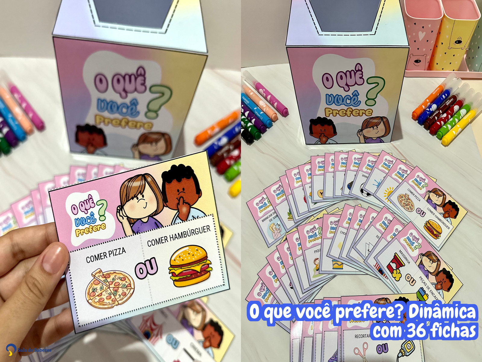 Preview de O que você prefere? Dinâmica com 36 fichas