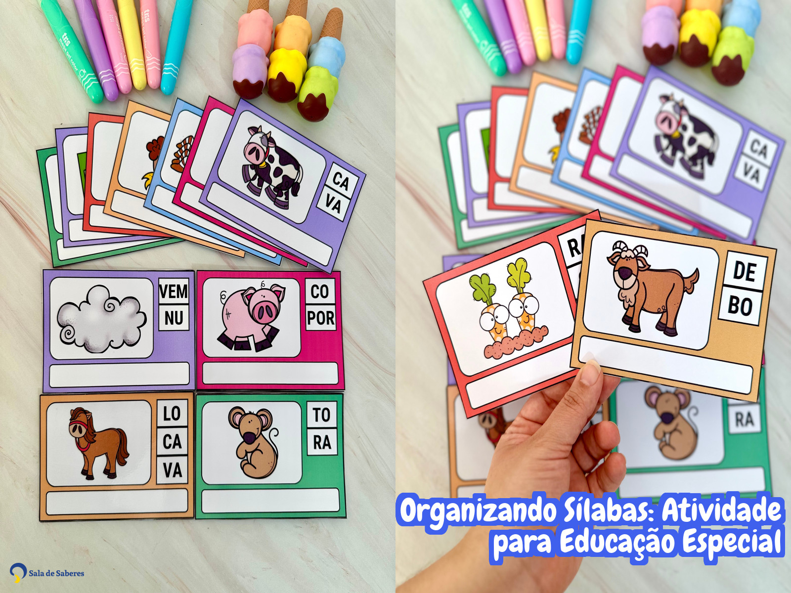 Preview de Organizando Sílabas: Atividade para Educação Especial