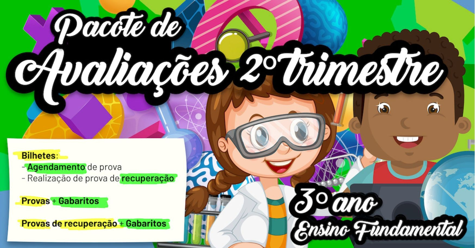 Preview de Pacote de Avaliações – 3º ano – 2º Trimestre