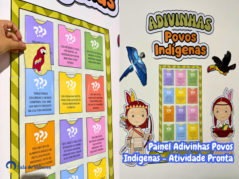 Imagem de Painel Adivinhas Povos Indígenas - Atividade Pronta