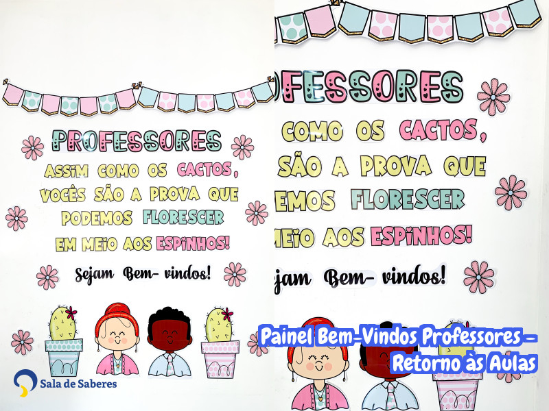 Imagem de Painel Bem-Vindos Professores - Retorno às Aulas
