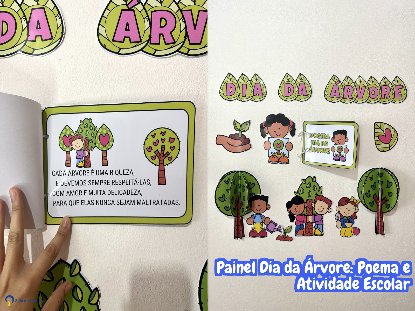 Preview de Painel Dia da Árvore: Poema e Atividade Escolar