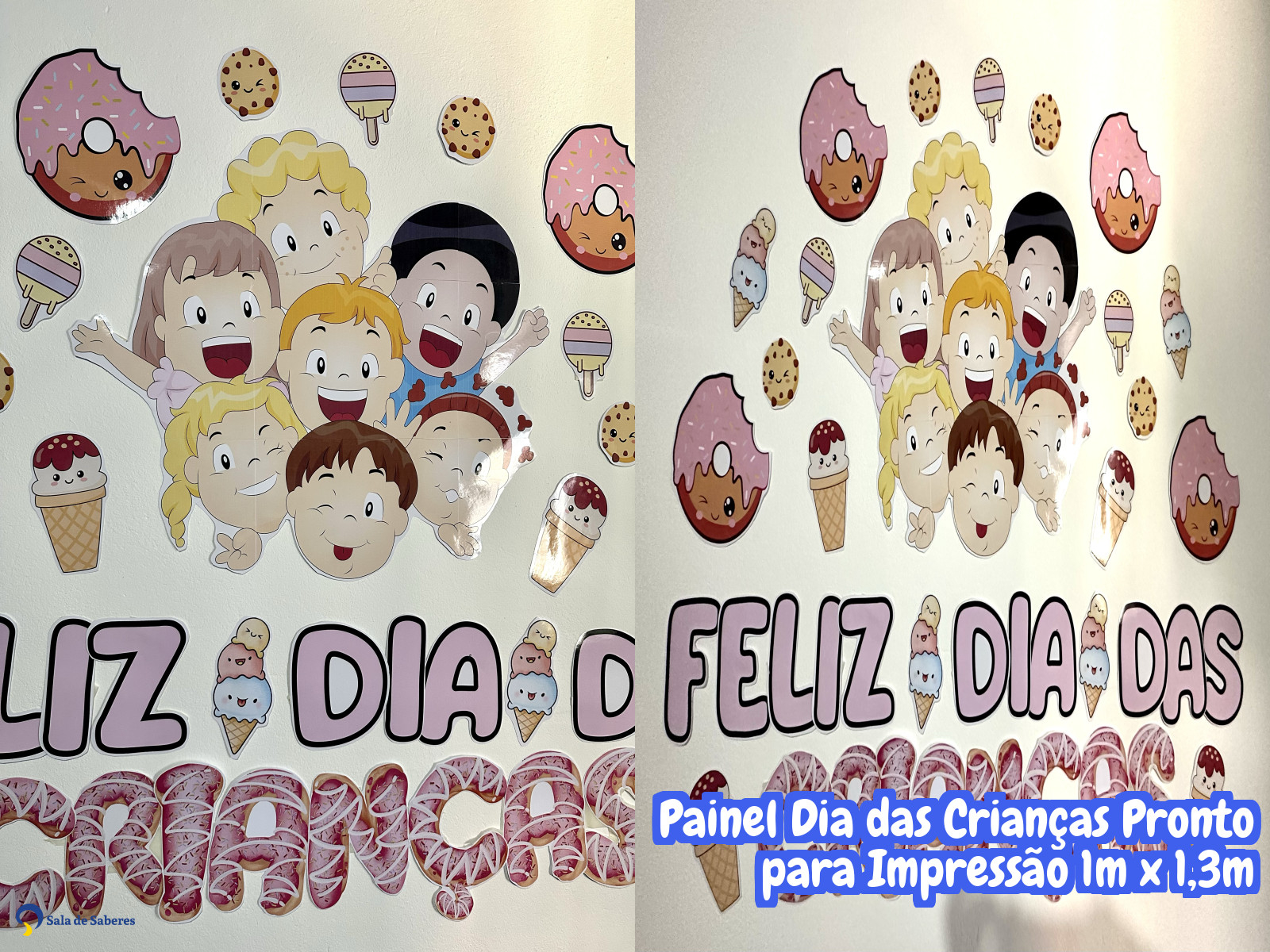 Preview de Painel Dia das Crianças Pronto para Impressão 1m x 1,3m