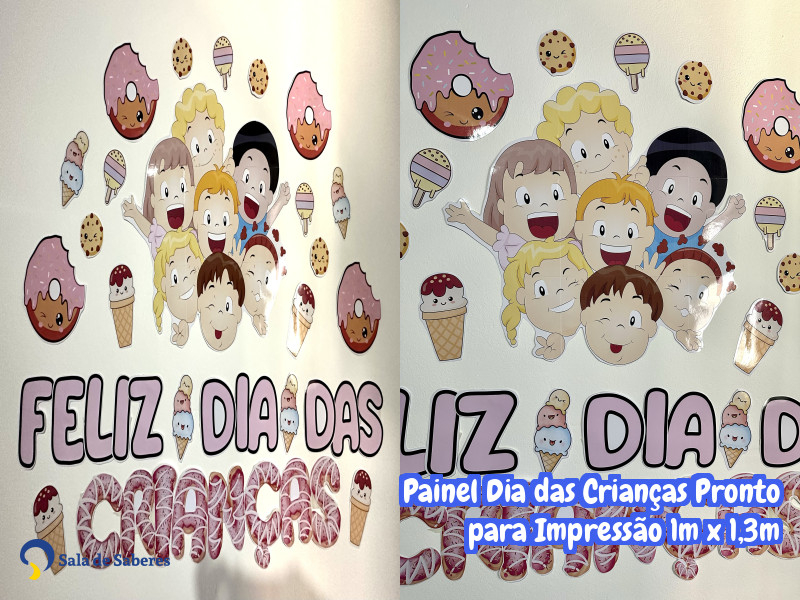 Imagem de Painel Dia das Crianças Pronto para Impressão 1m x 1,3m