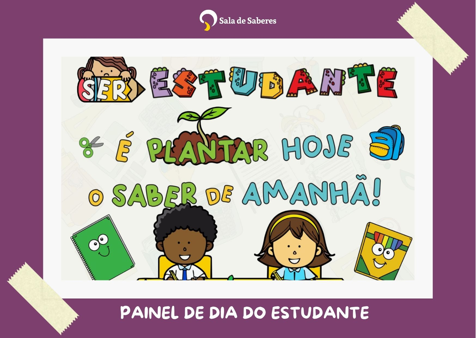 Preview de Mural Colorido em Homenagem ao Dia do Estudante