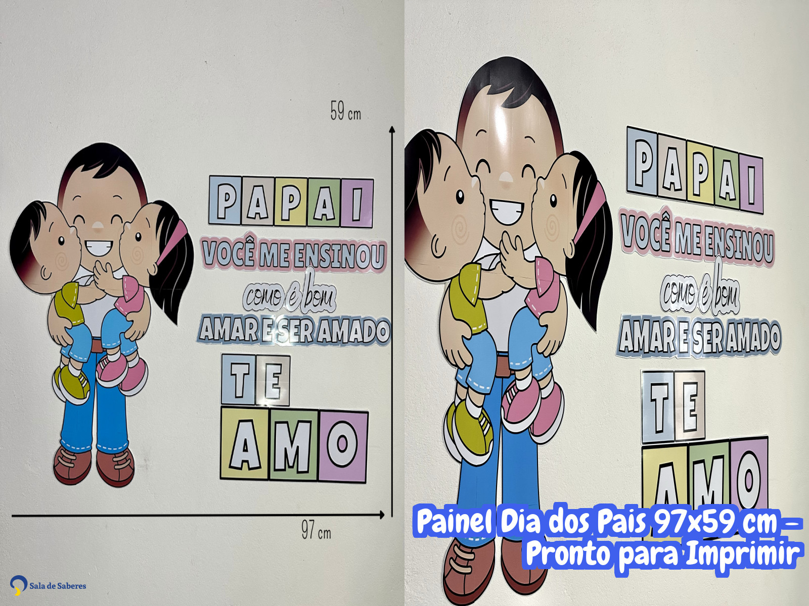 Preview de Painel Dia dos Pais 97x59 cm - Pronto para Imprimir