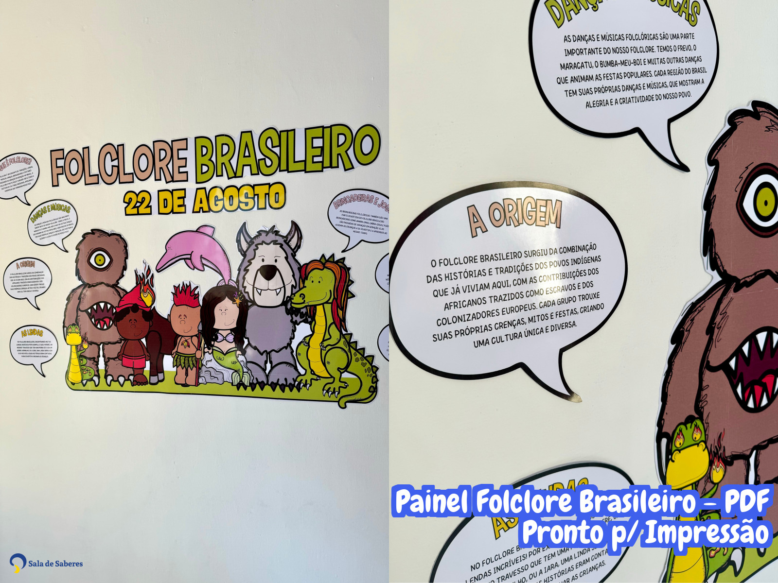 Preview de Painel Folclore Brasileiro - PDF Pronto p/ Impressão