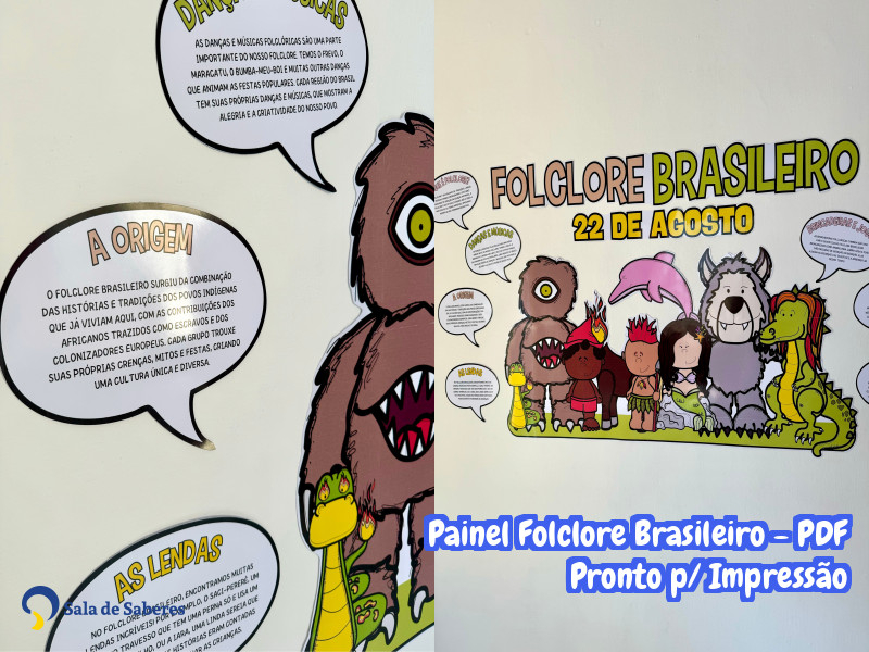 Imagem de Painel Folclore Brasileiro - PDF Pronto p/ Impressão