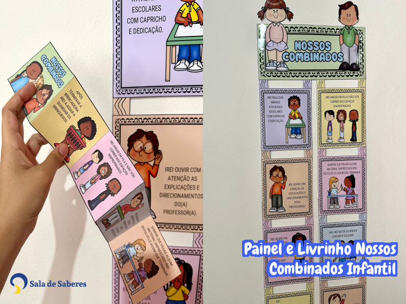 Imagem de Painel e Livrinho Nossos Combinados Infantil