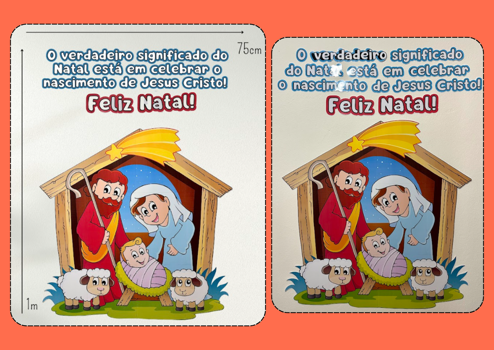 Imagem de Painel de Natal com Presépio Cristão