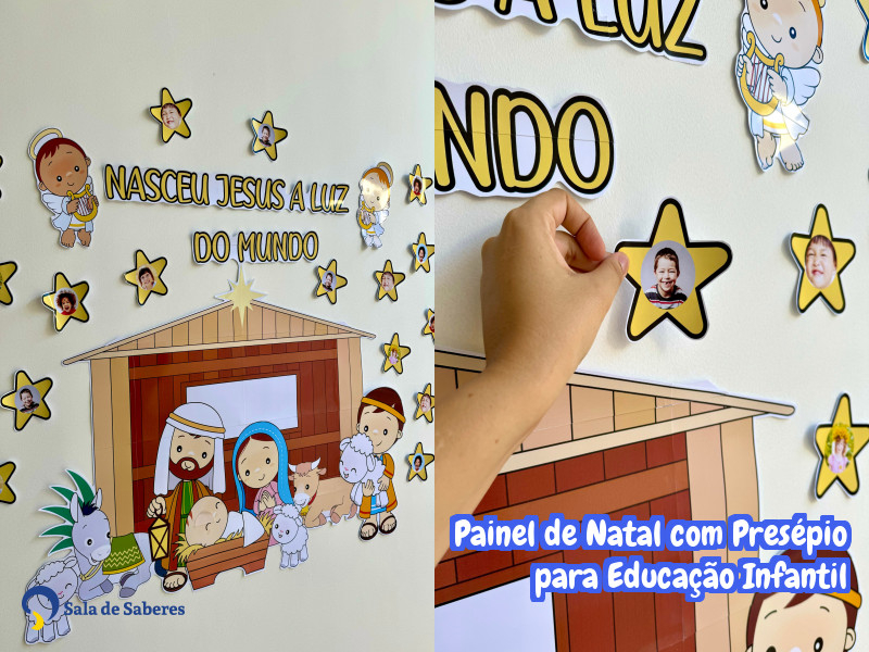 Imagem de Painel de Natal com Presépio para Educação Infantil