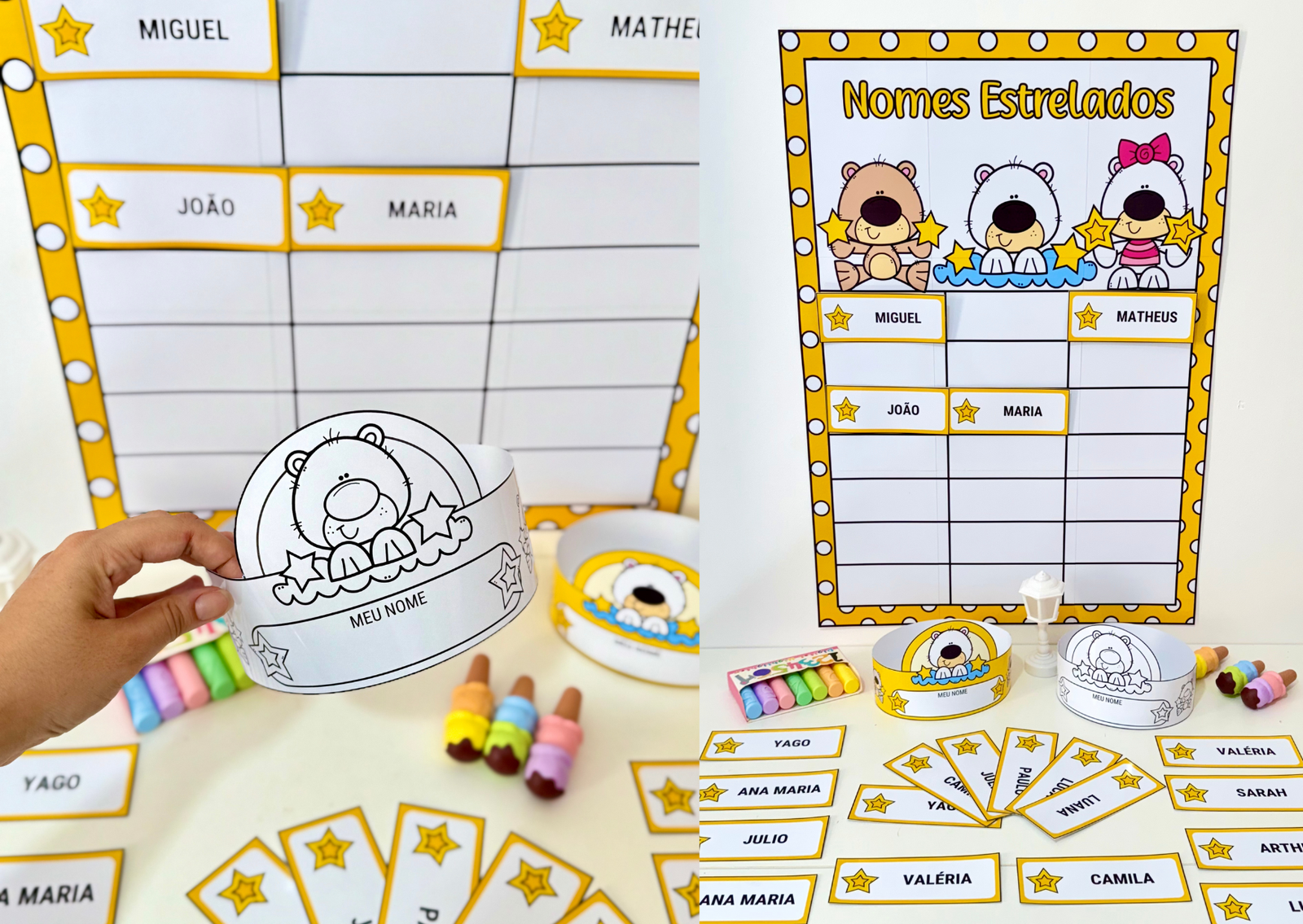 Preview de Nomes Estrelados: Painel e Coroas