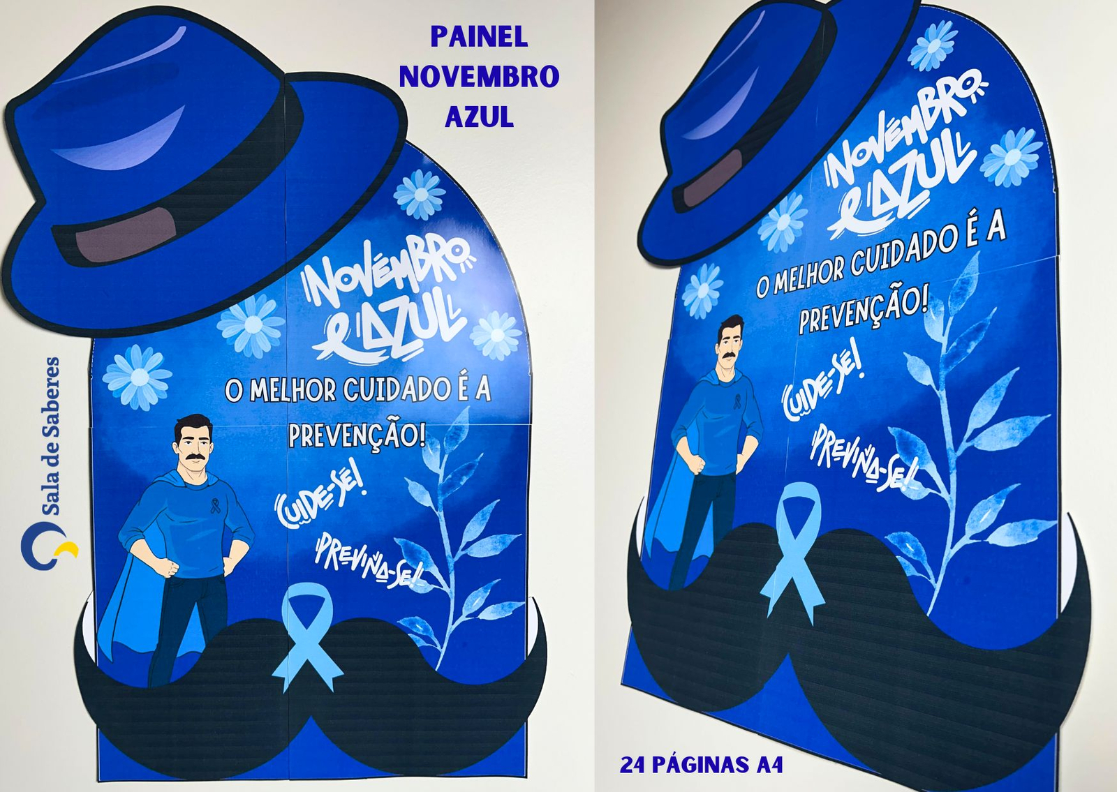 Preview de Painel Novembro Azul - 24 Páginas A4 para imprimir