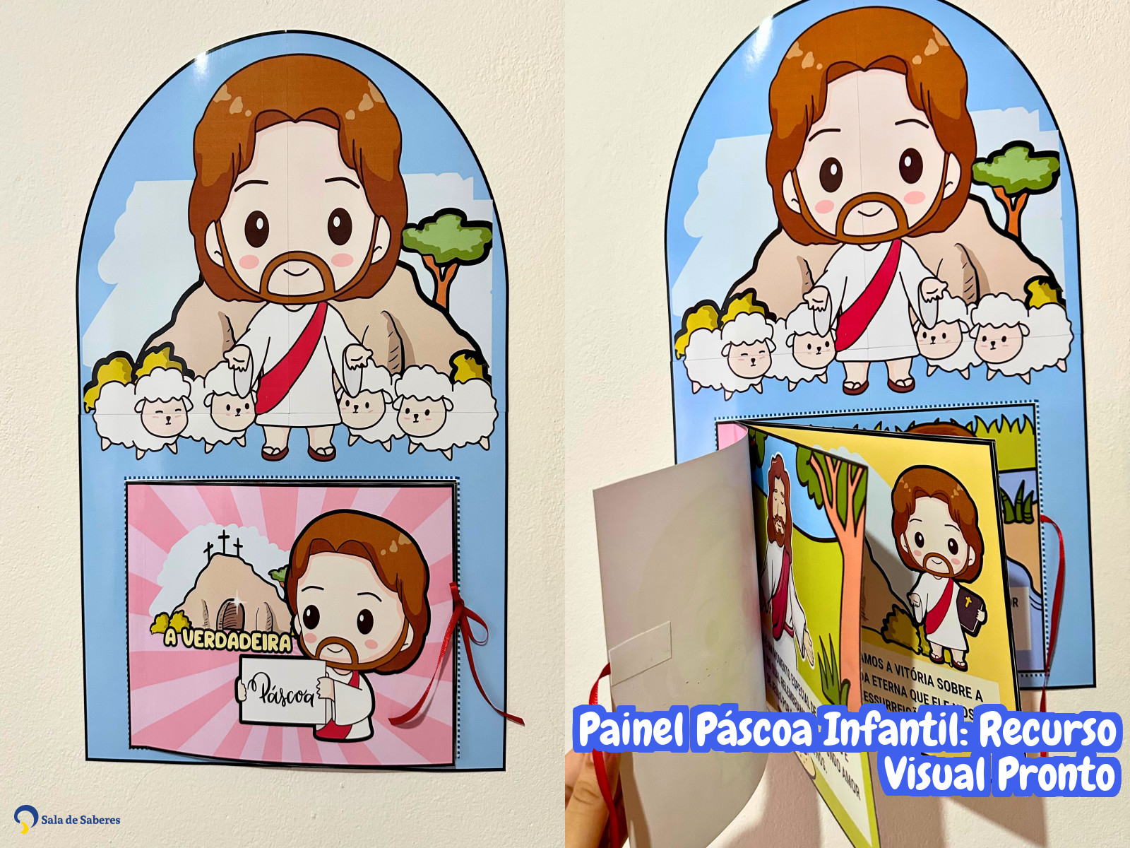 Preview de Painel Páscoa Infantil: Recurso Visual Pronto