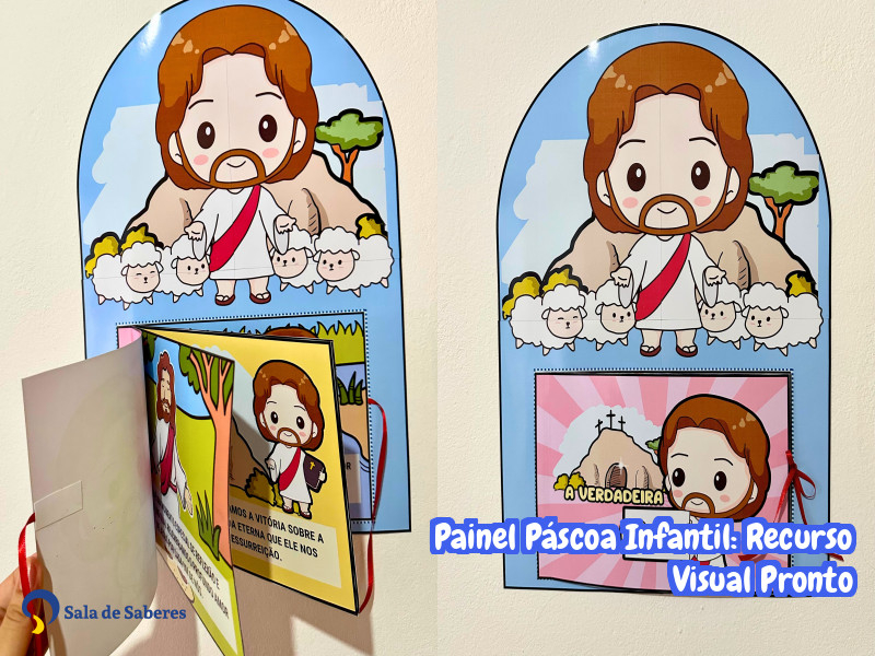 Imagem de Painel Páscoa Infantil: Recurso Visual Pronto