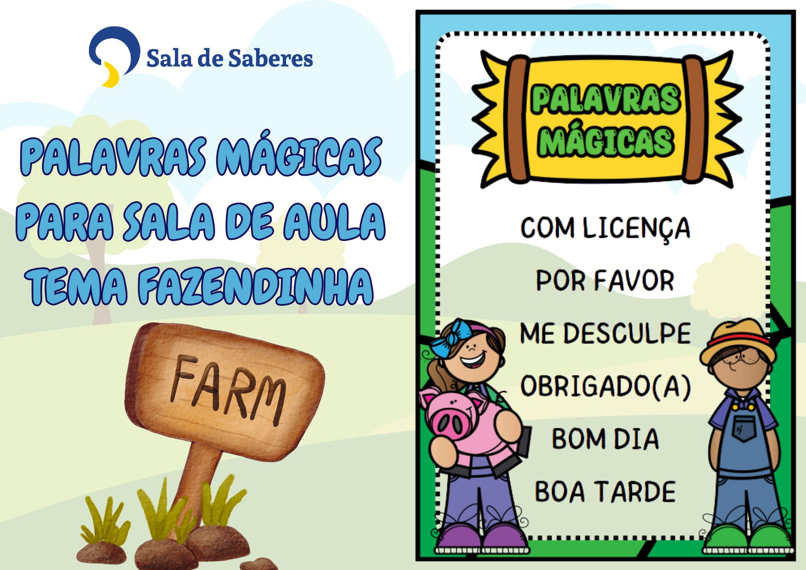 Imagem de Palavras Mágicas - Tema Fazendinha