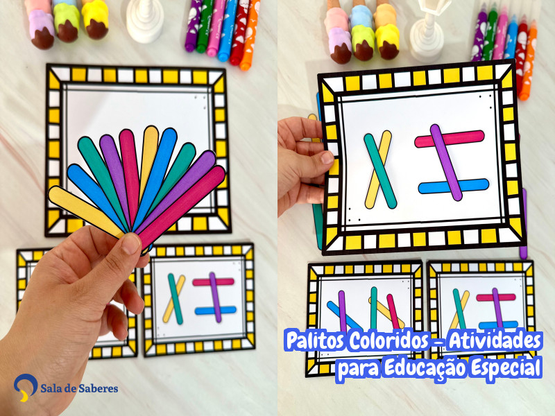 Imagem de Palitos Coloridos - Atividades para Educação Especial