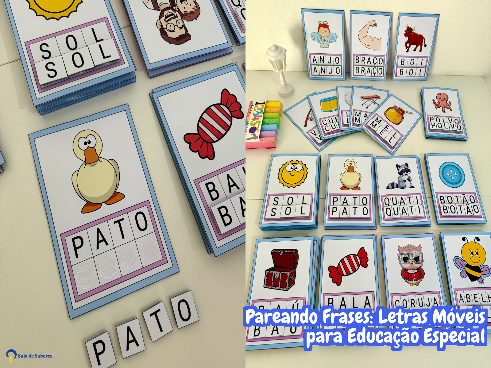 Preview de Pareando Letras: Letras Móveis para Educação Especial