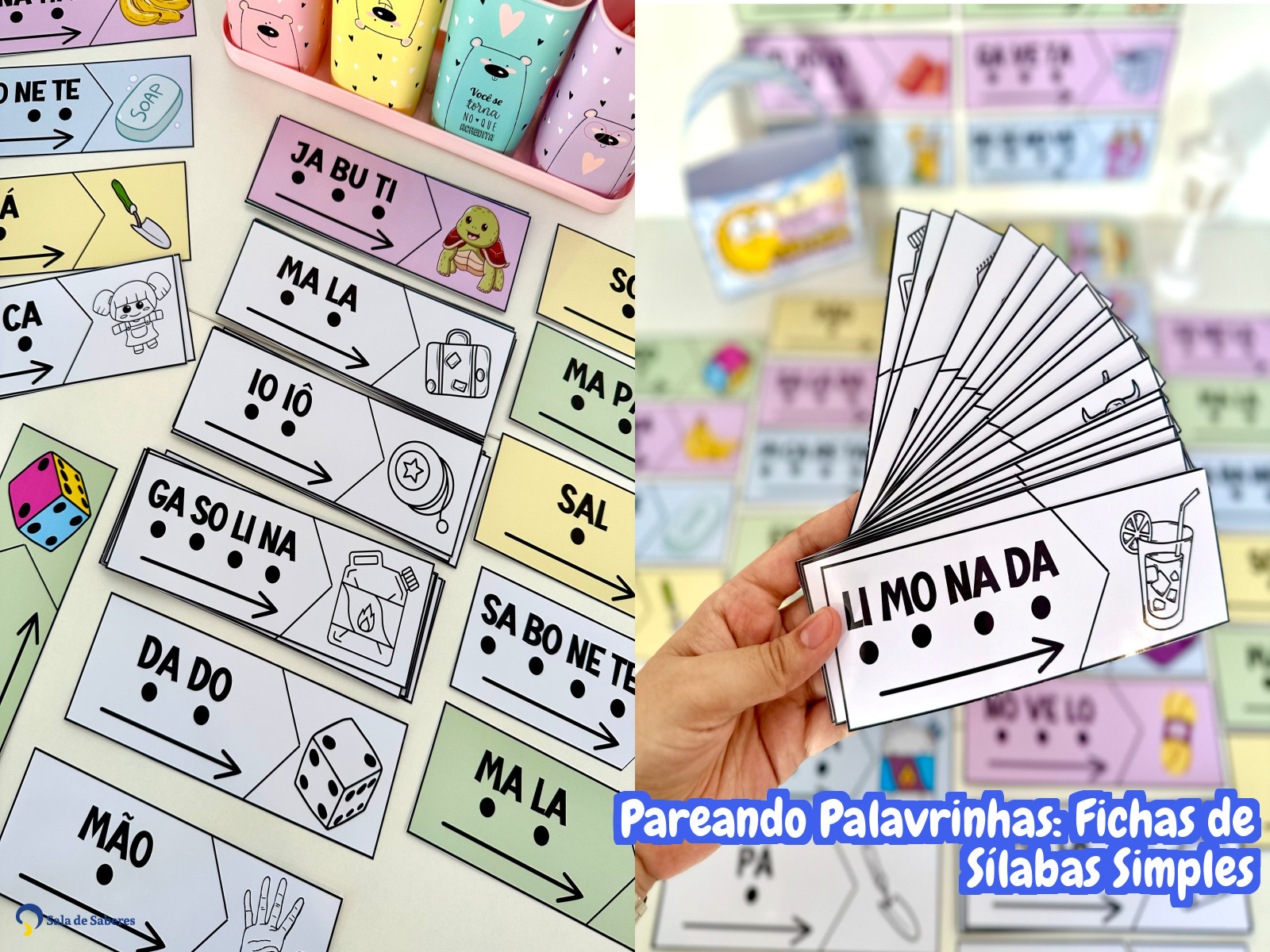 Preview de Pareando Palavrinhas: Fichas de Sílabas Simples