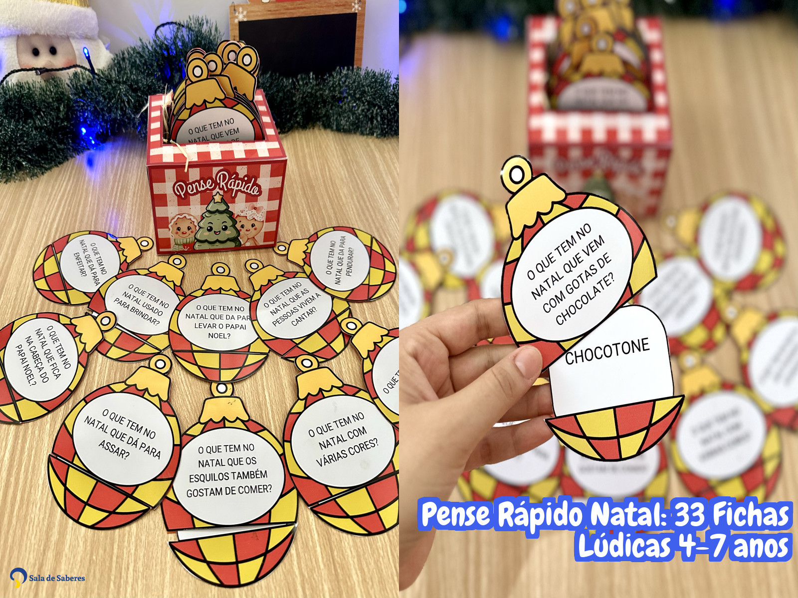 Preview de Pense Rápido Natal: 33 Fichas Lúdicas 4-7 anos
