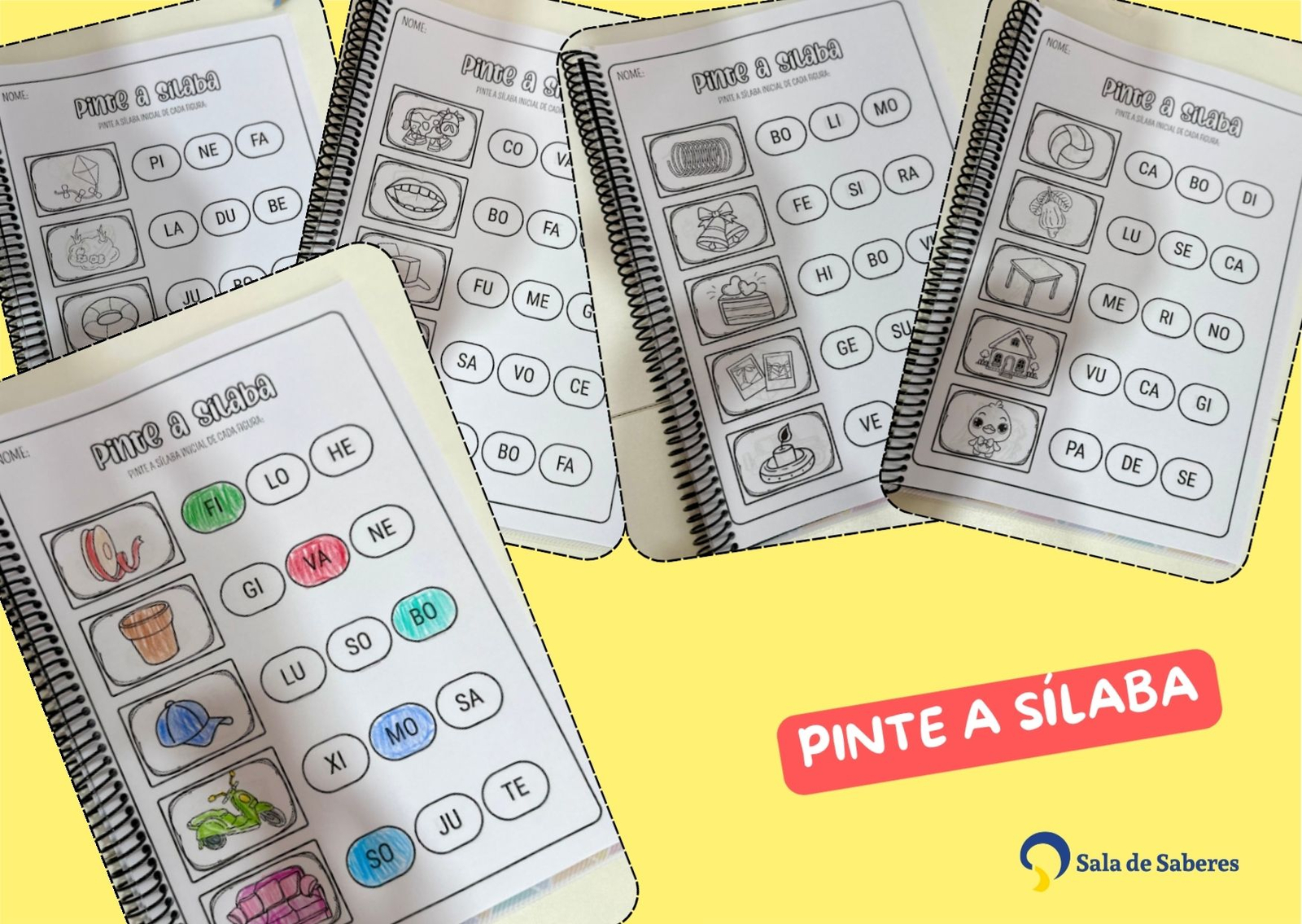 Preview de Pinte a Sílaba – Atividades com Sílabas Simples