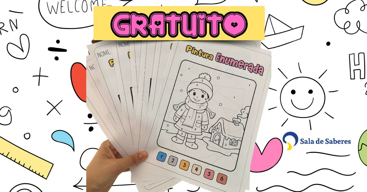 Preview de Pintura Enumerada — Números, Cores e Coordenação Motora