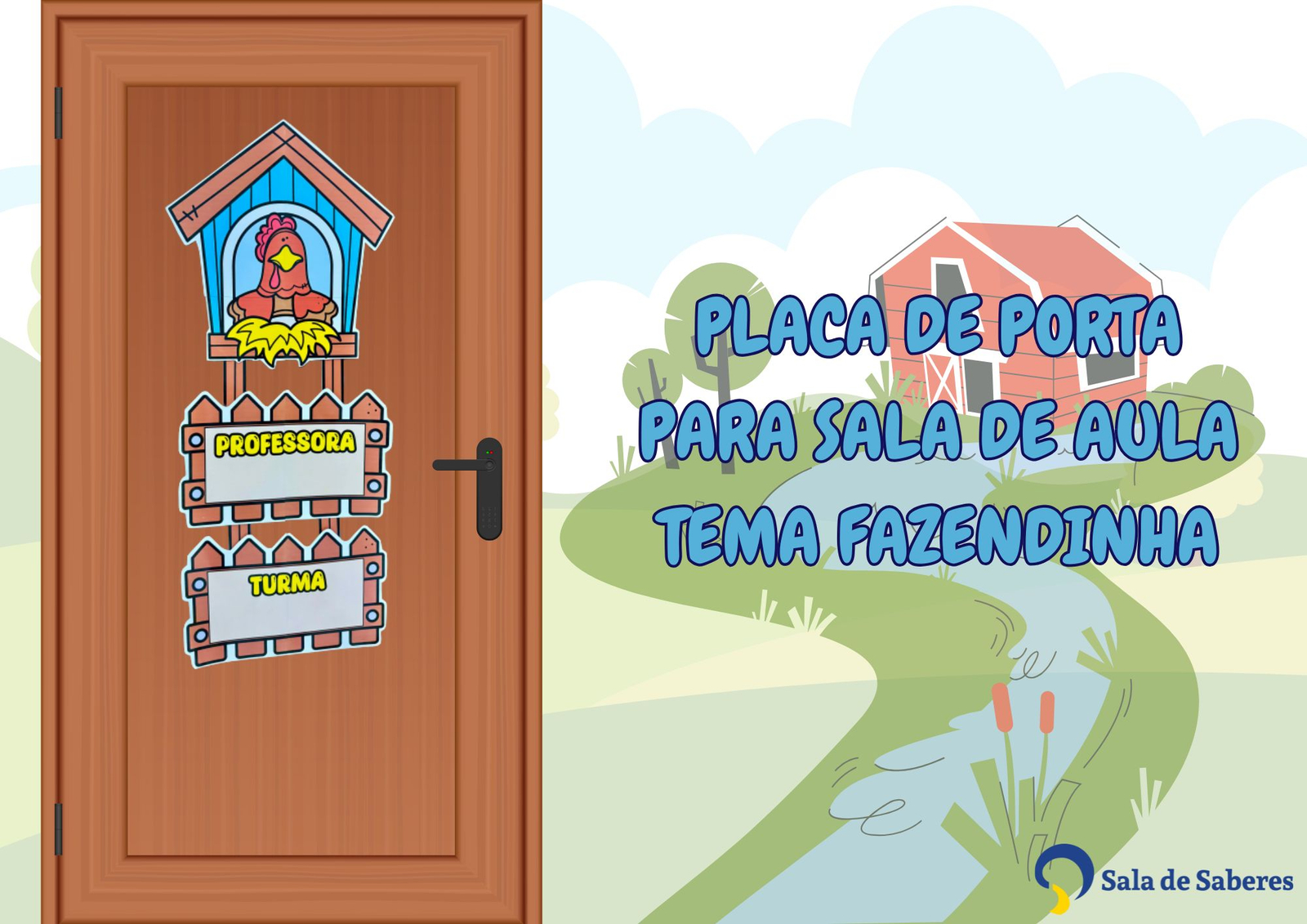 Imagem de Placa de Porta - Tema Fazendinha