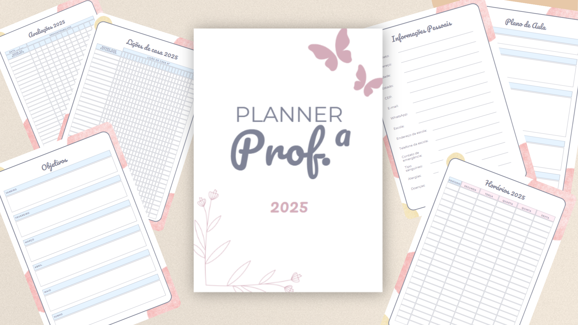 Imagem de Planner do Professor 2025 – Organização Completa 