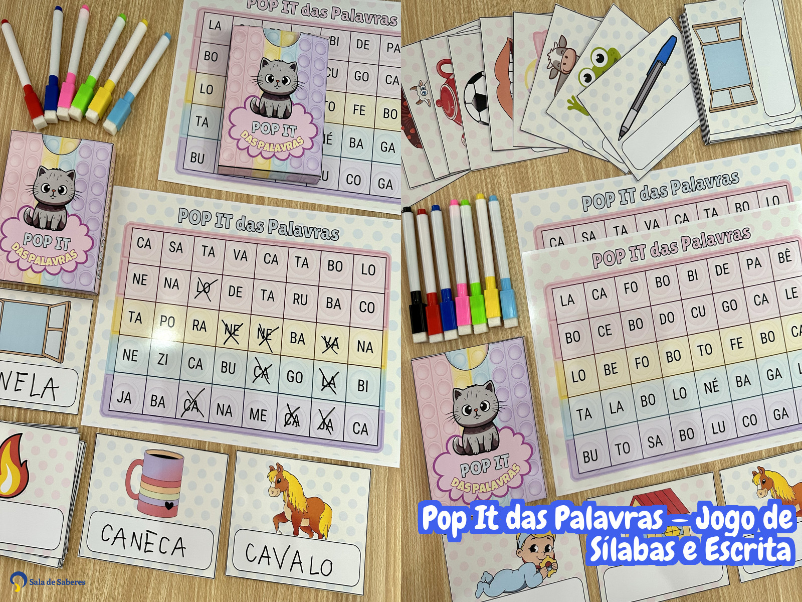 Preview de Pop It das Palavras — Jogo de Sílabas e Escrita