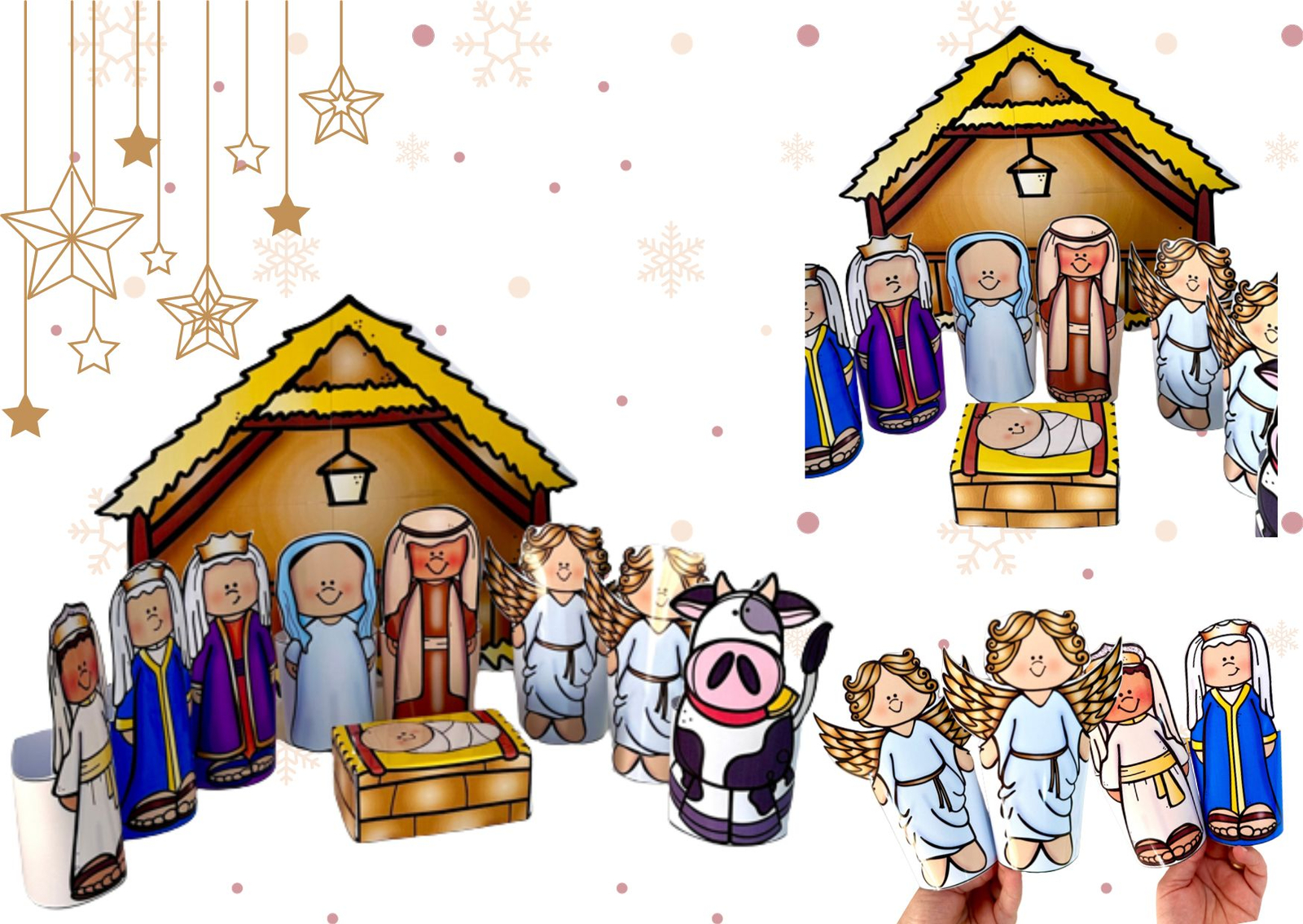 Preview de Presépio 3D Colorido: Aprenda sobre o Nascimento de Jesus