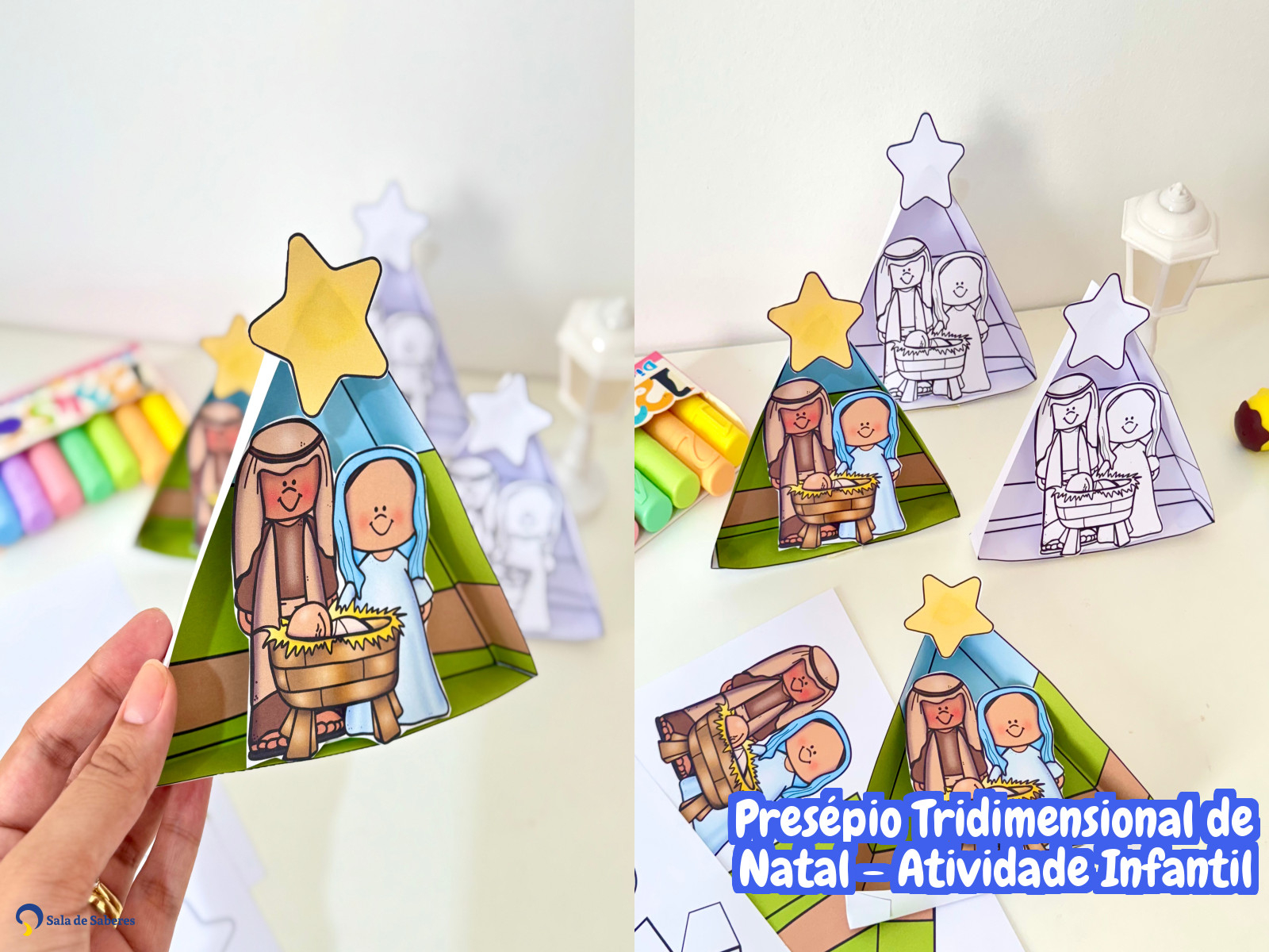 Preview de Presépio Tridimensional de Natal - Atividade Infantil