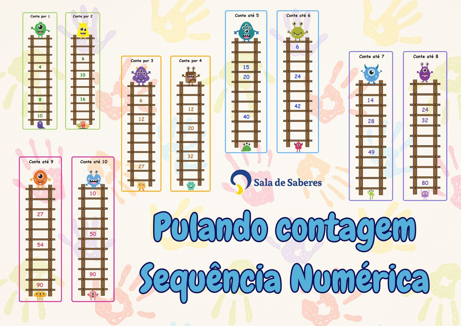 Imagem de Atividades de Pular Contagem - Educação Especial