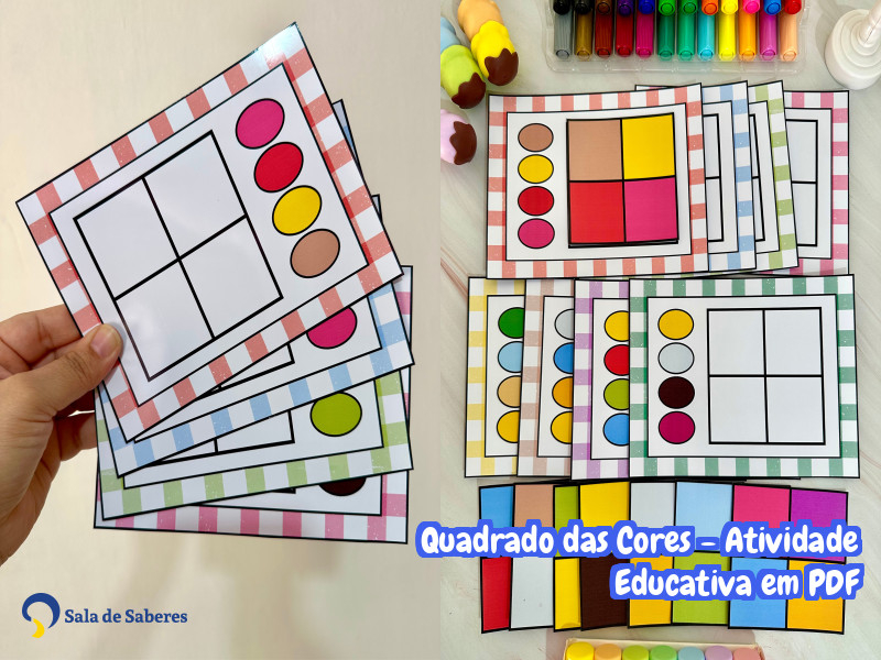 Imagem de Quadrado das Cores - Atividade Educativa em PDF