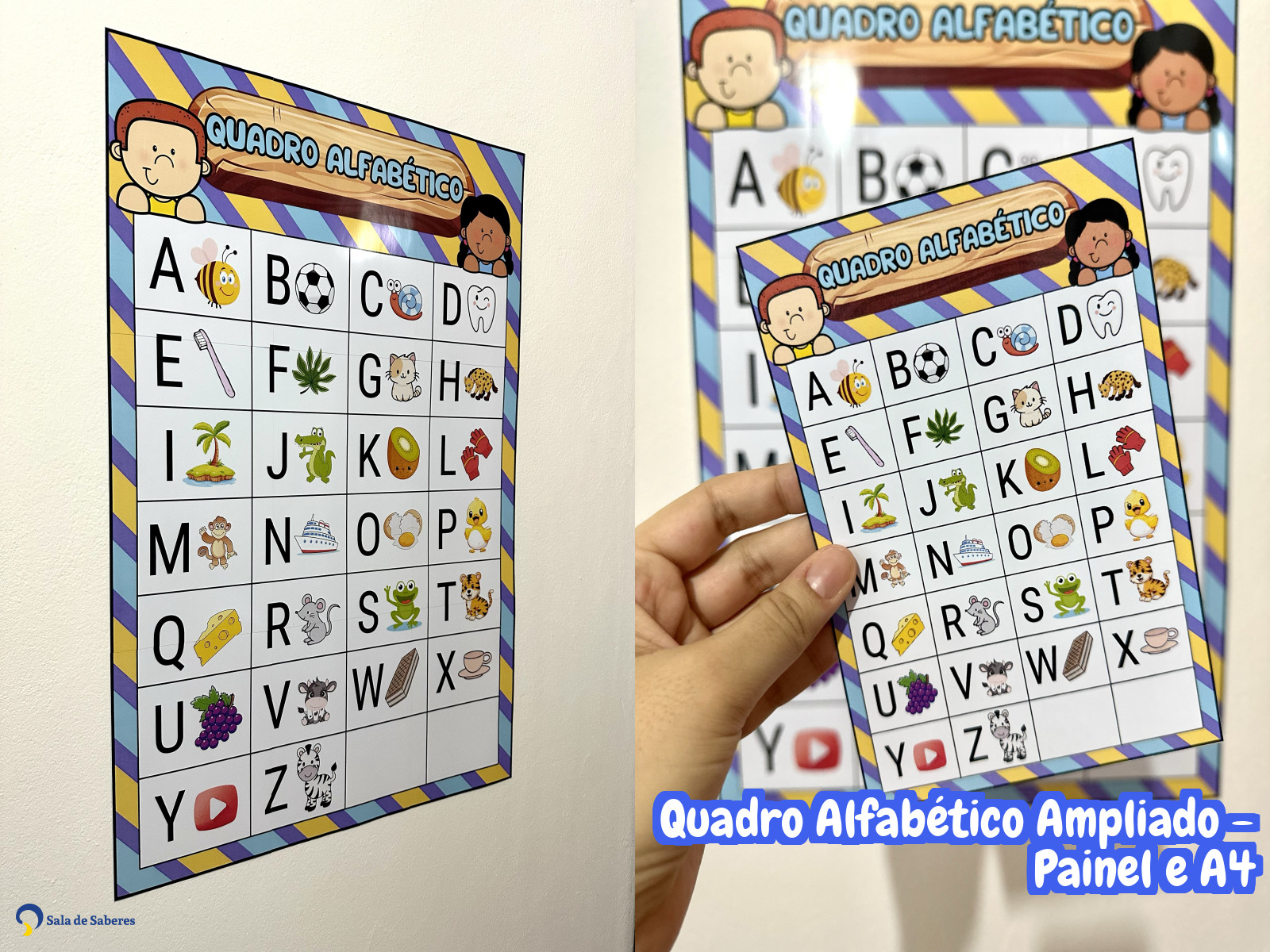 Preview de Quadro Alfabético Ampliado - Painel e A4