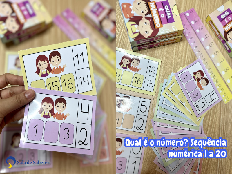 Imagem de Qual é o número? Sequência numérica 1 a 20