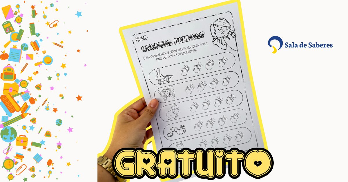 Imagem de Consciência Silábica por Meio da Contagem de Palmas