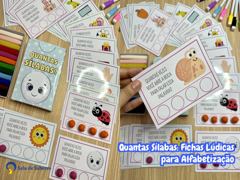 Imagem de Quantas Sílabas: Fichas Lúdicas para Alfabetização