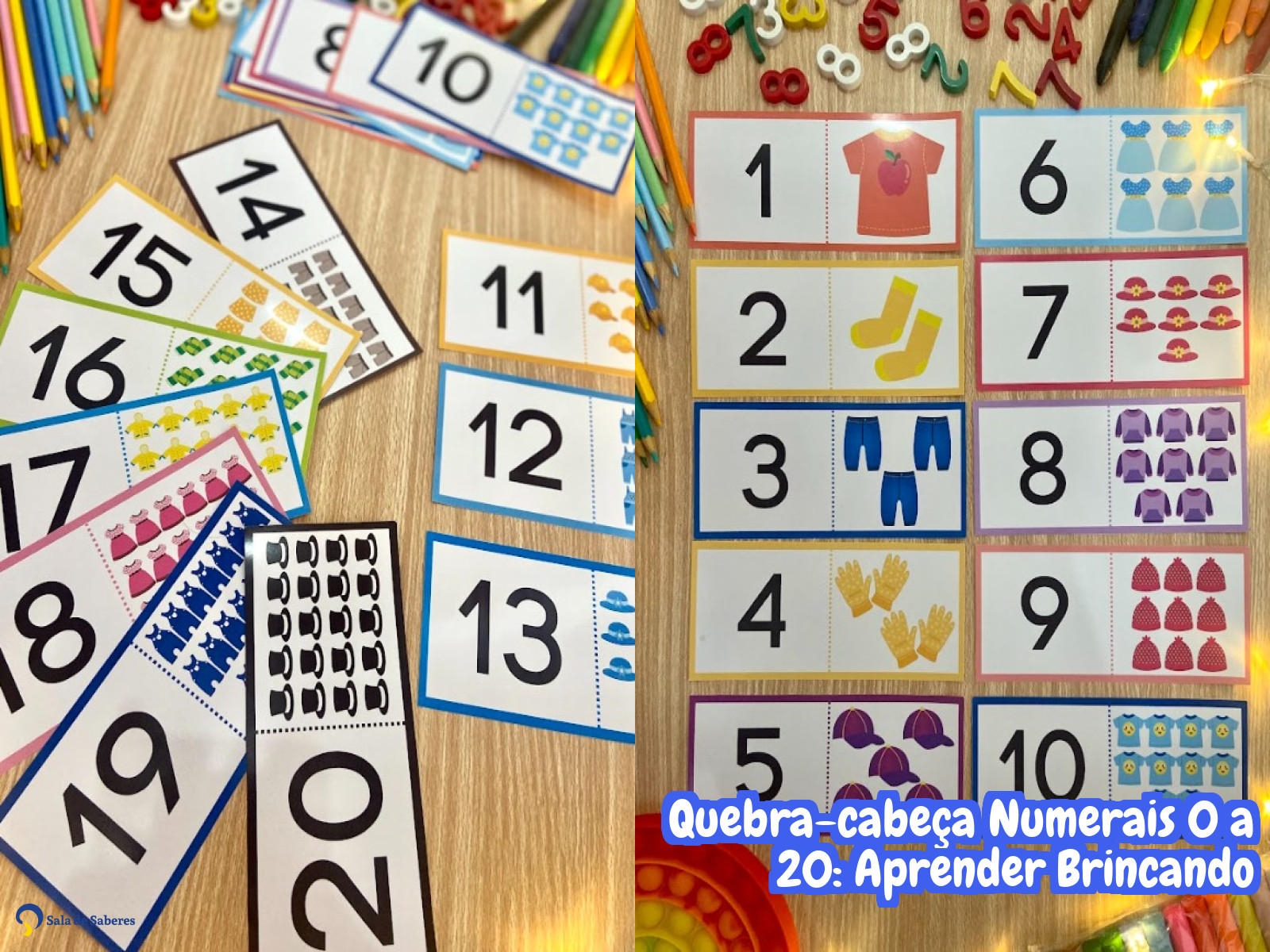 Preview de Quebra-cabeça Numerais 0 a 20: Aprender Brincando