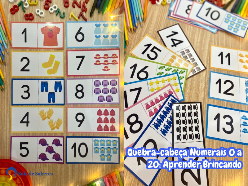 Imagem de Quebra-cabeça Numerais 0 a 20: Aprender Brincando