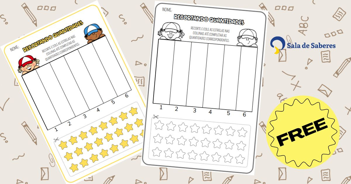 Imagem de Recorte e Contagem — Coordenação e Noção de Quantidade