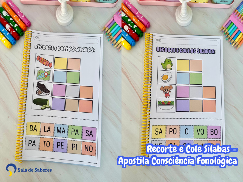 Imagem de Recorte e Cole Sílabas – Apostila Consciência Fonológica