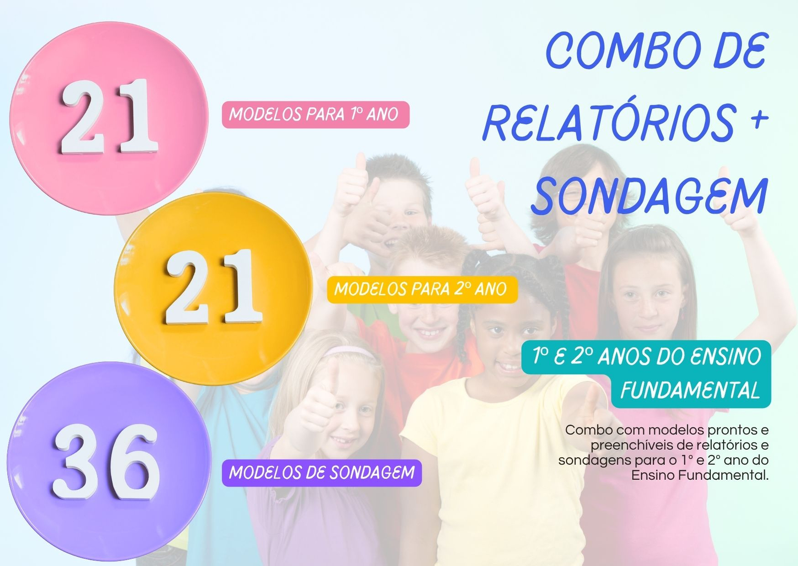 Preview de Combo Completo de Relatórios – 1º e 2º Ano + Sondagem