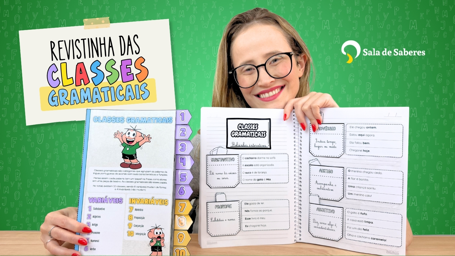 Preview de Revistinha das Classes Gramaticais + Bolsinhos Interativos