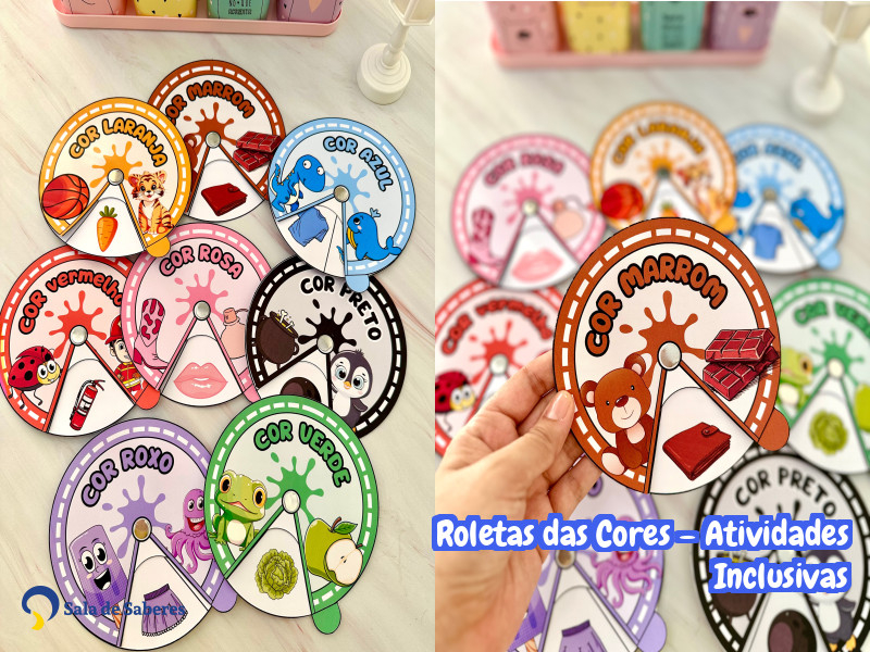 Imagem de Roletas das Cores – Atividades Inclusivas